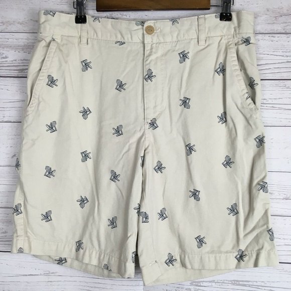 Izod Other - Izod Mens Shorts 34 Adirondack Chair All‎ Over Pattern Cotton Khaki Twill Casual